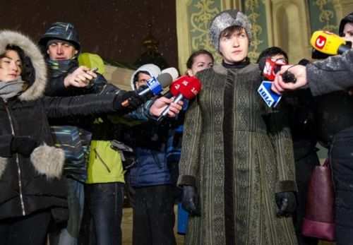 Надежда Савченко в Донбассе