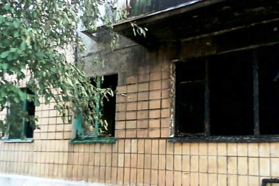 Последствия пожара на м-не Металлургов в Харцызске