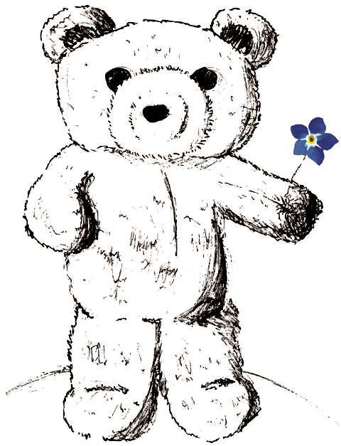 Международный День матери - символы — плюшевый медведь и незабудка