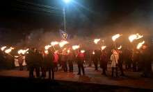 Факельное шествие в Славянске