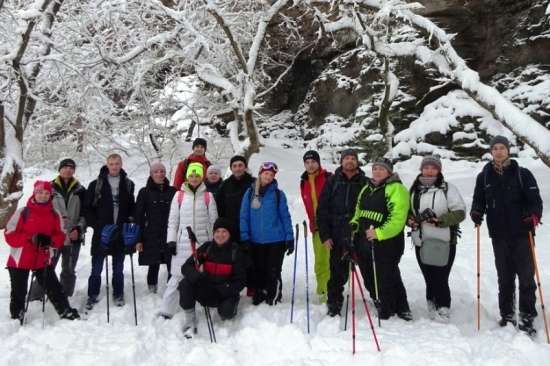 Участники зимнего похода ВелоТурКлуба «МТБ Харцызск»