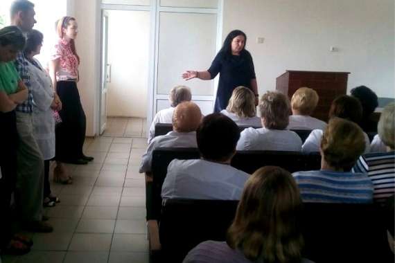 Встреча Виктории Жуковой с медперсоналом ХЦГБ