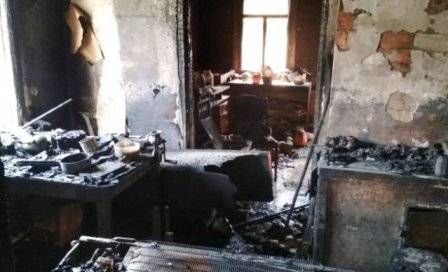 Пожар в Харцызске, пострадал мужчина