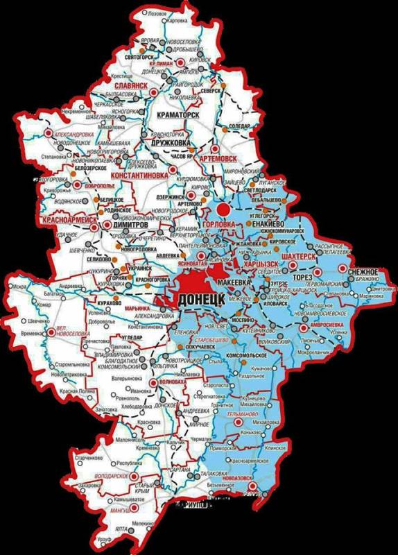 Официальная граница ДНР расширена до границы всей Донецкой области