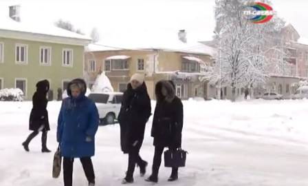 Снегопад в Харцызске