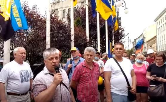 Вова выходи - акция протеста шахтеров в Киеве