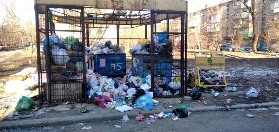 Ситуация на мусорных площадках в Харцызске
