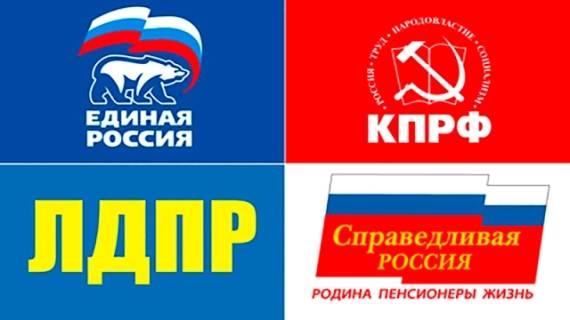 Лидирующие партии РФ