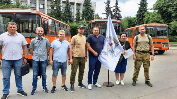 В Харцызск прибыли автобусы