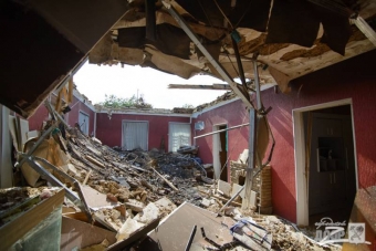 Разрушенные дома Славянска