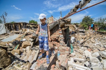 Разрушенные места Славянска