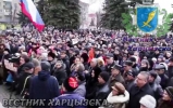 Митнг в Харцызске 2 марта 2014 года