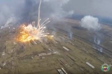Видео - взрывы снарядов на складах Балаклеи